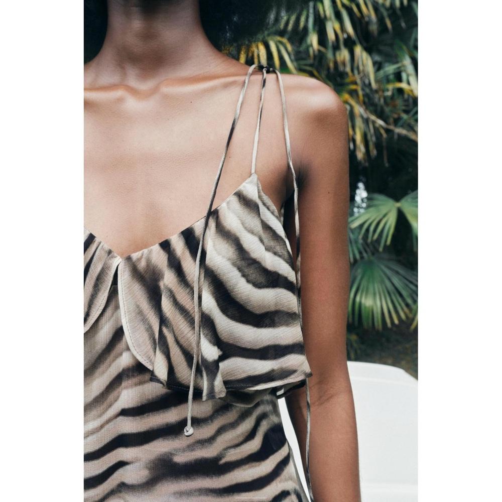 ZARA ANIMAL PRINT TOP ZW COLLECTION - Picture 4 of 11